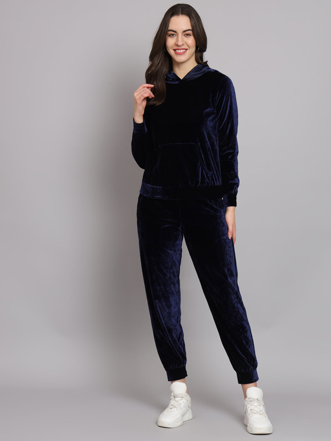 Tracksuit Set with Hoodie and Handy Pockets Navy Blue