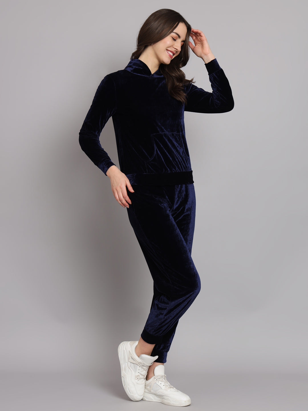 Tracksuit Set with Hoodie and Handy Pockets Navy Blue