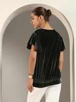 Shiny Velvet Party Top for Women