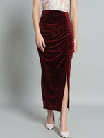 Women A-Line Midi Pencil Skirt