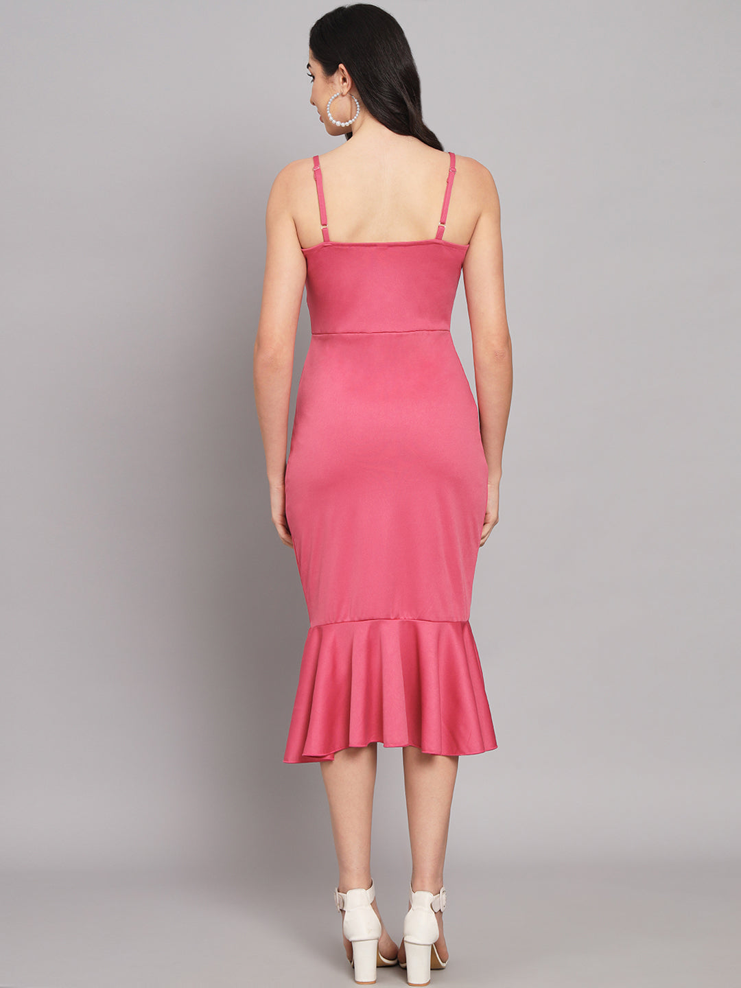 Lycra Coral Dress for Women