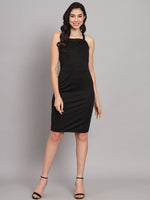 Lycra Black Dress for Women