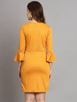 Lycra Yellow Dress for Women