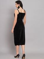 Flattering Cut Sleeveless Bodycon Party Dress Classic Black