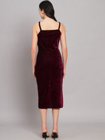 Flattering Cut Sleeveless Bodycon Party Dress Wine