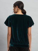 Shiny Velvet Party Top for Women