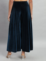 Women Velvet Wide Leg Palazzos