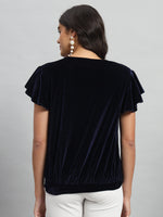 Shiny Velvet Party Top for Women