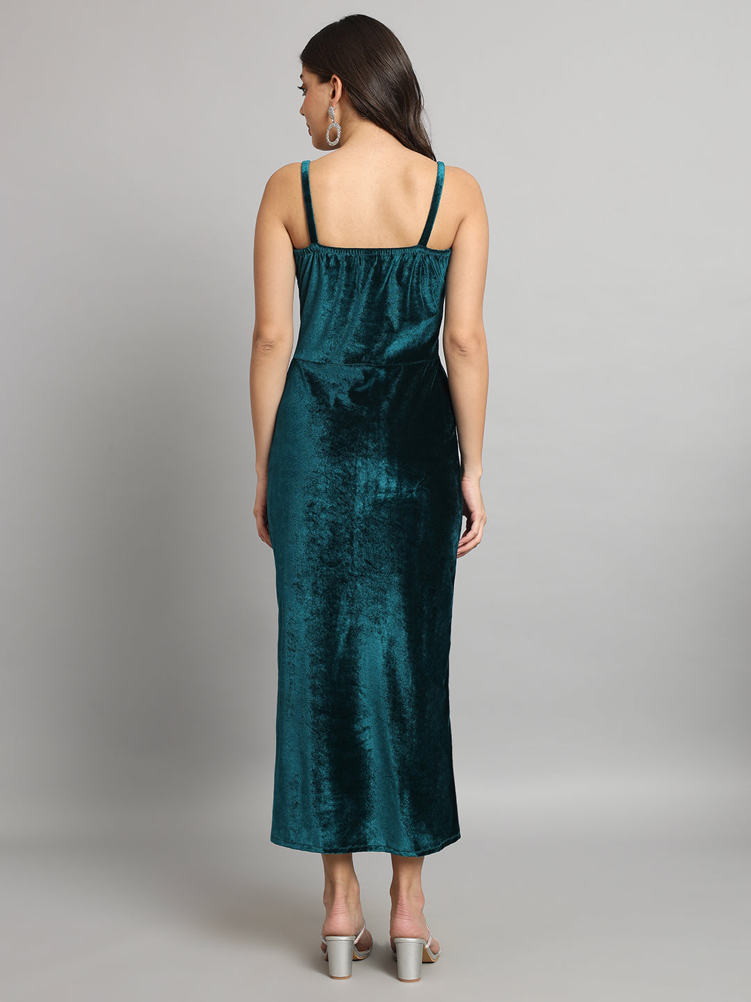 Velvet Sheath Midi Dress