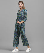 Crepe Allover Floral Printed V-Neck Jumpsuit