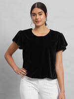 Shiny Velvet Party Top for Women