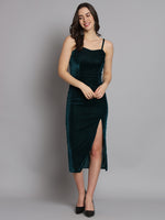 Velvet Sheath Midi Dress