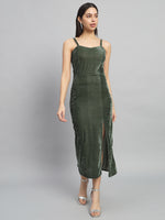 Velvet Sheath Midi Dress