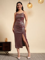 Sparkle Plum Glitter Bodycon Dress