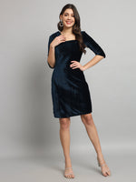 One Piece Bodycon Velvet Party Dress Black