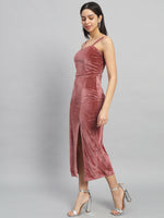 Maxi Sleeveless Velvet Square Neck Bodycon Dress Sporty Maroon