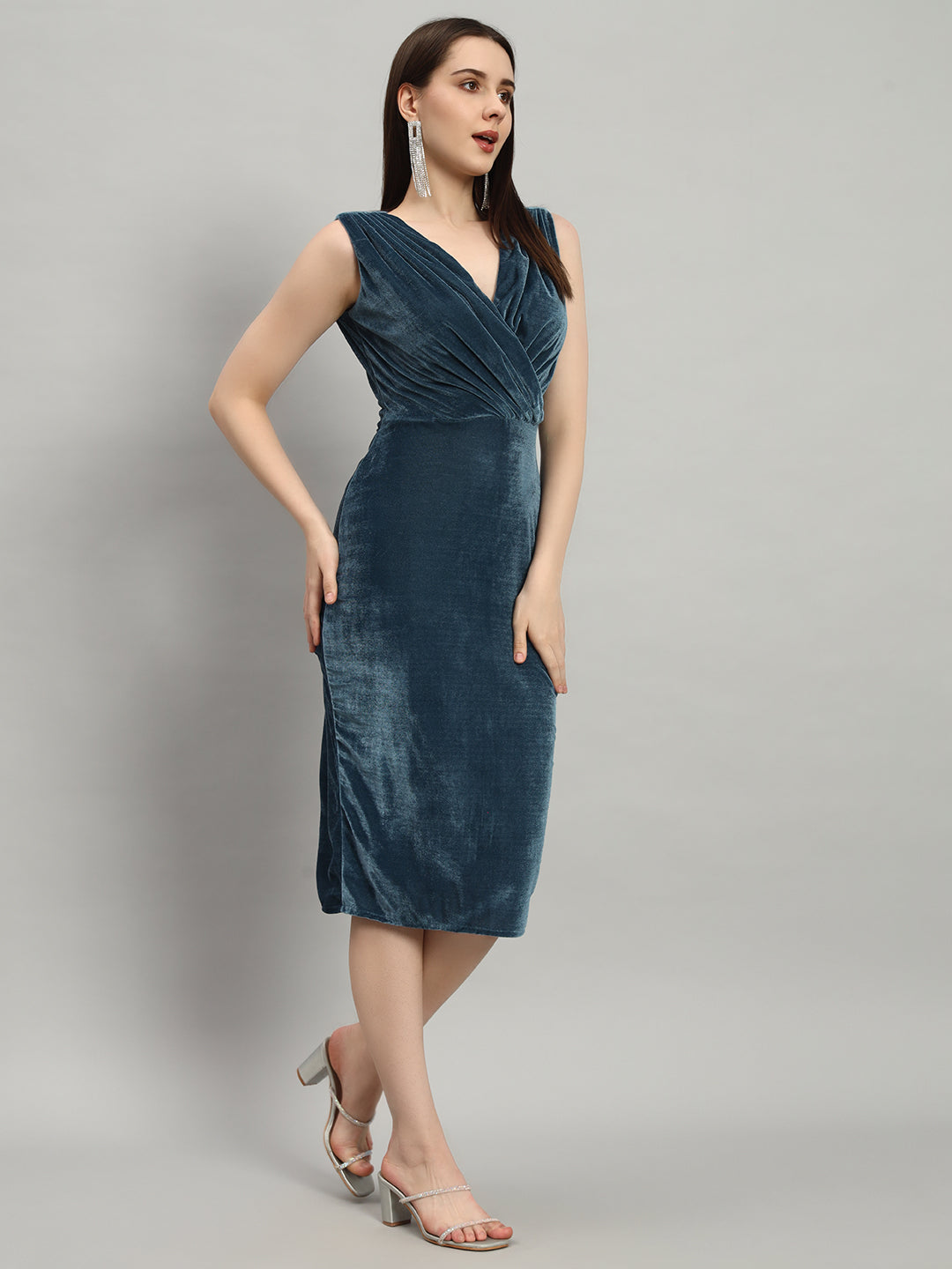 Velvet Bodycon Dress for Women
