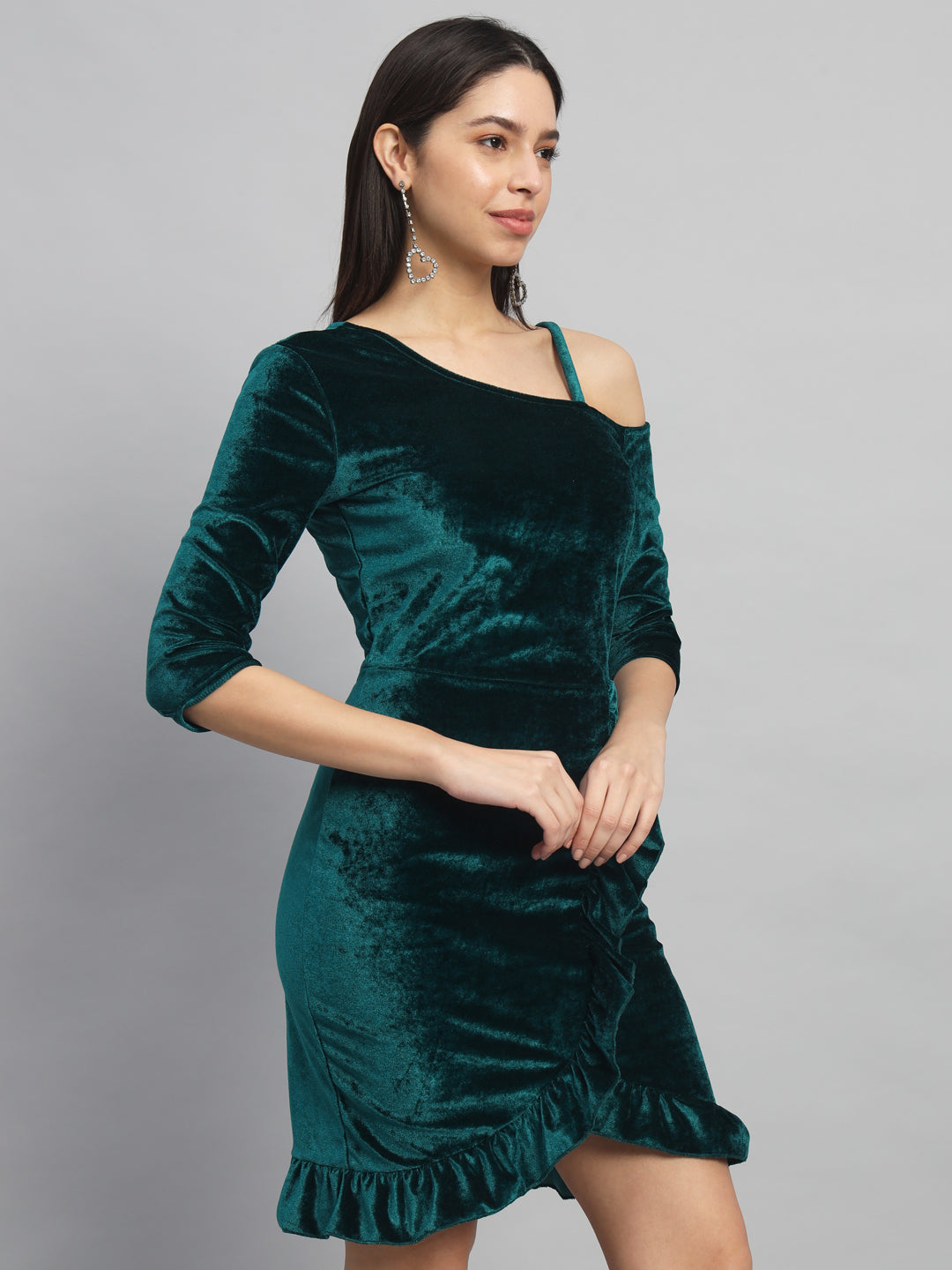 One Shoulder Straps Sheath Dress