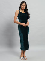 One Flared Sleeve Bodycon Party Dress Rama Green