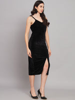 Flattering Cut Sleeveless Bodycon Party Dress Classic Black