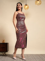 Sparkle Plum Glitter Bodycon Dress