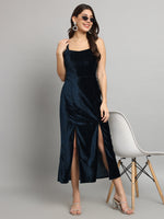 Velvet Sheath Midi Dress