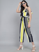 Crepe Spaghetti Strap Jumpsuit for Women with Side Pockets