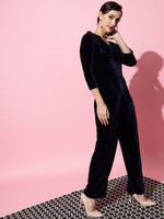 One Piece Half Sleeves Jumpsuit Black